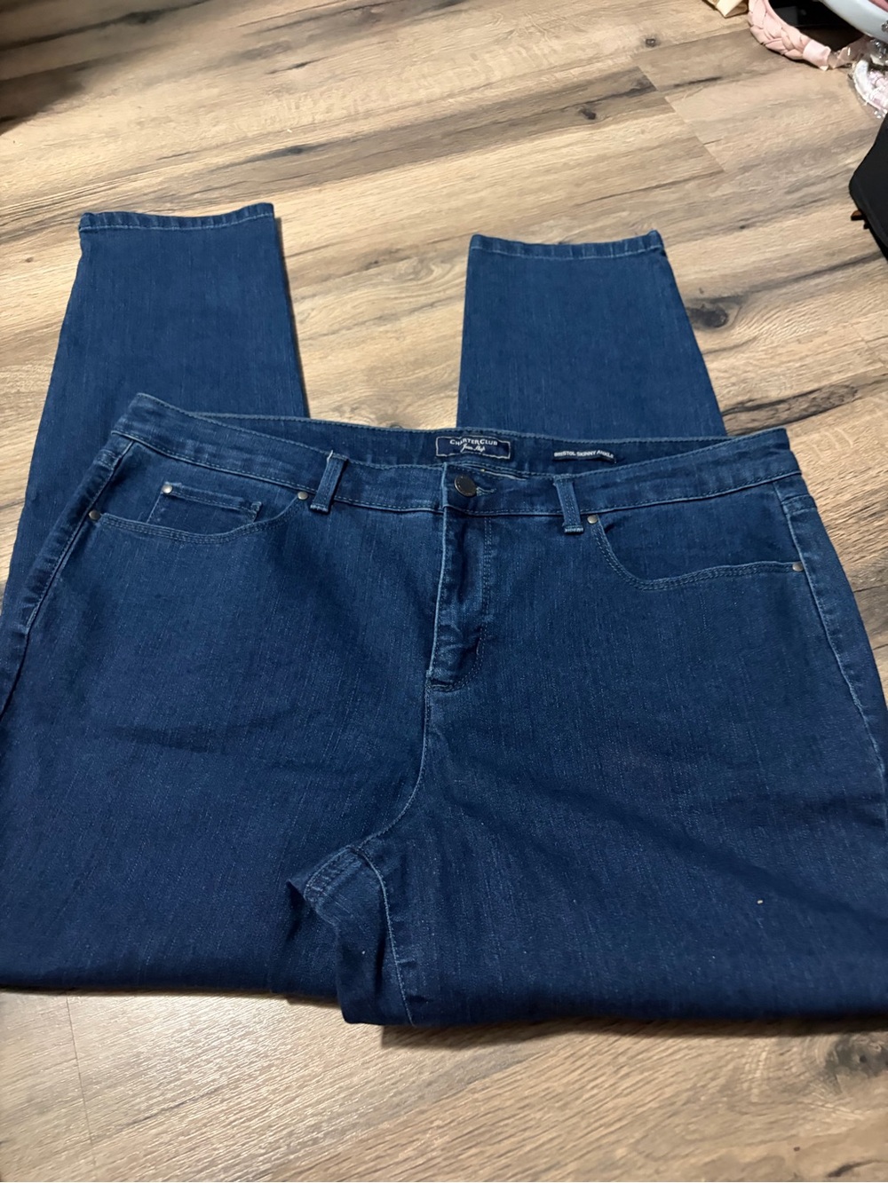 Charter Club Dark Blue Bristol Skinny Jeans- size 16